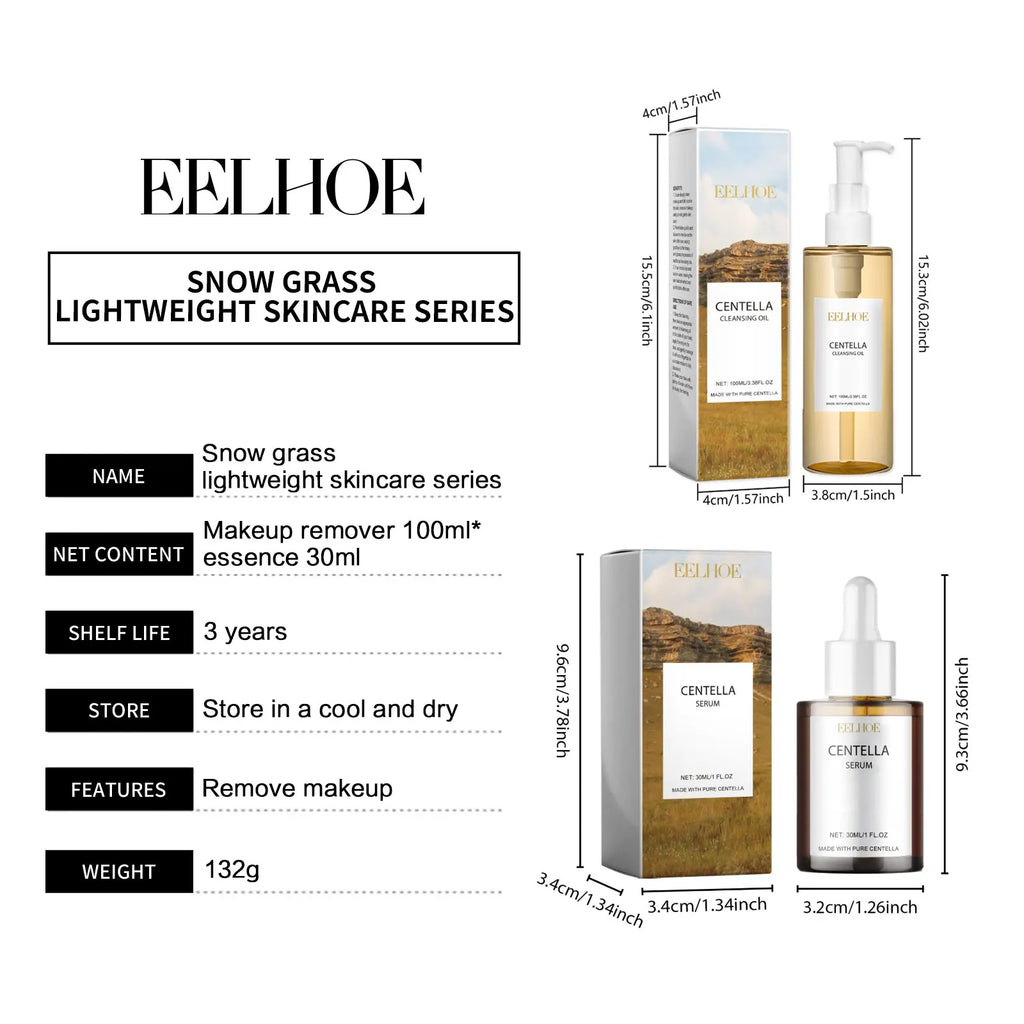 EELHOE Centella Light Cleansing Oil Makeup Remover Moisturizing Facial Cleansing Oil Control Nourishing Face Brightening Serum