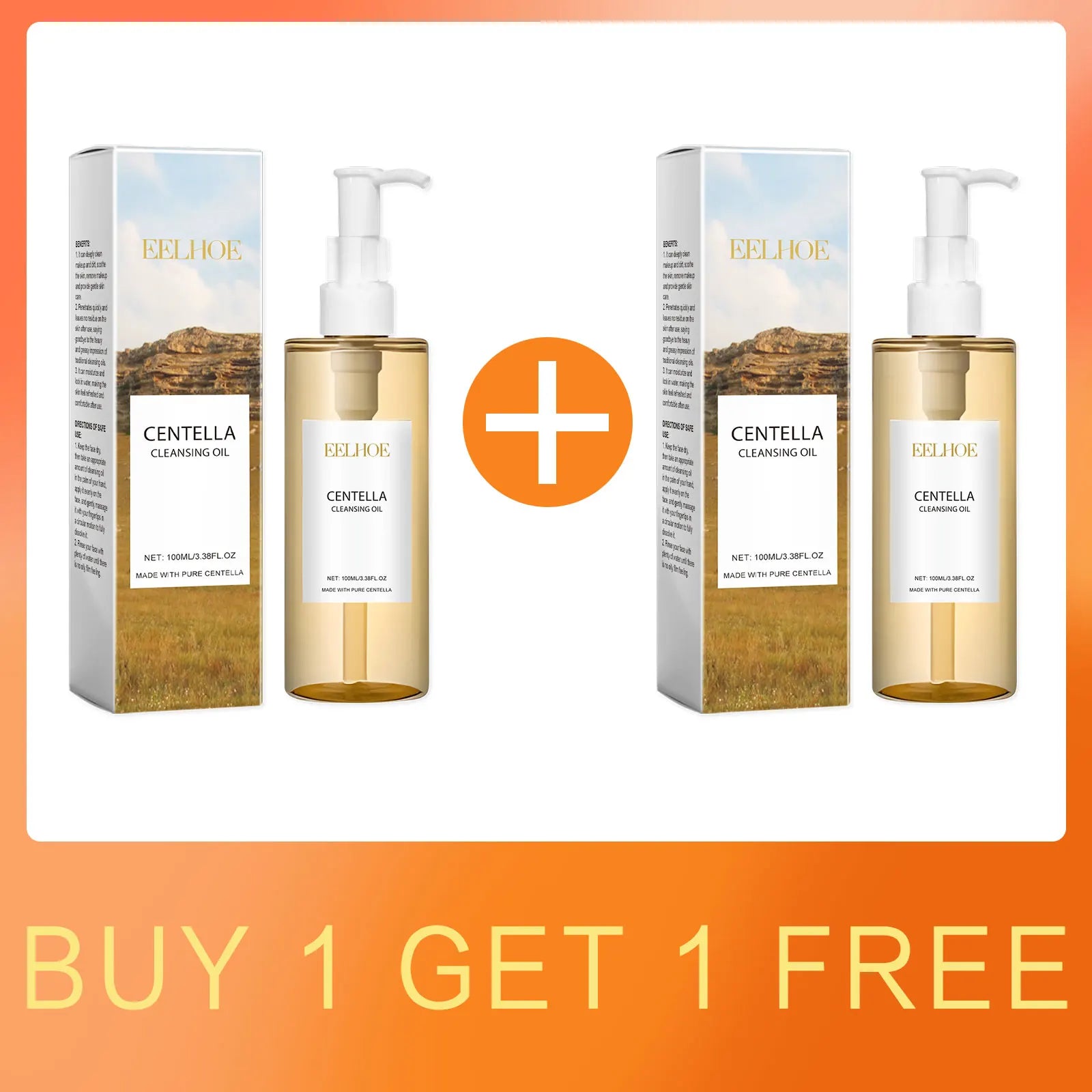 EELHOE Centella Light Cleansing Oil Makeup Remover Moisturizing Facial Cleansing Oil Control Nourishing Face Brightening Serum