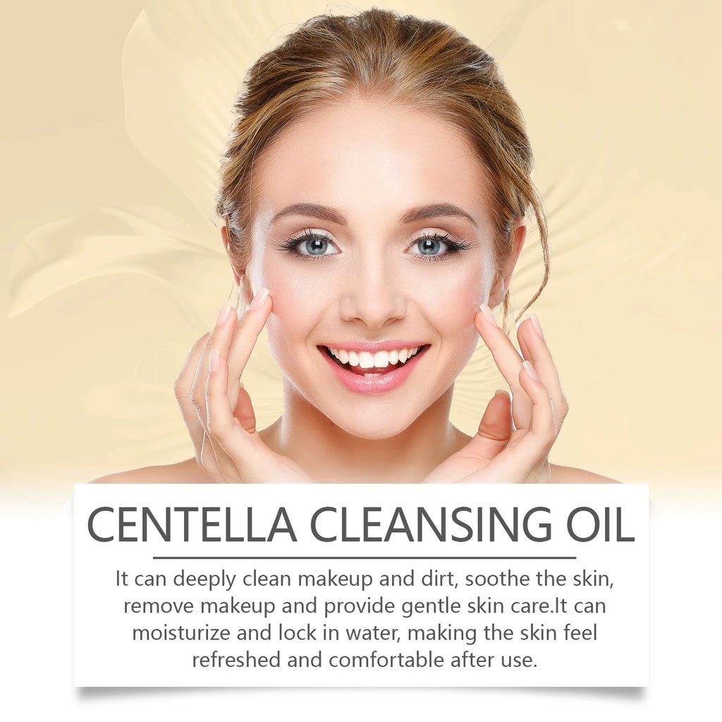 EELHOE Centella Light Cleansing Oil Makeup Remover Moisturizing Facial Cleansing Oil Control Nourishing Face Brightening Serum