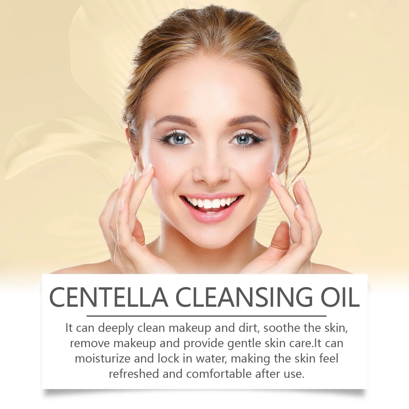 EELHOE Centella Light Cleansing Oil Makeup Remover Moisturizing Facial Cleansing Oil Control Nourishing Face Brightening Serum
