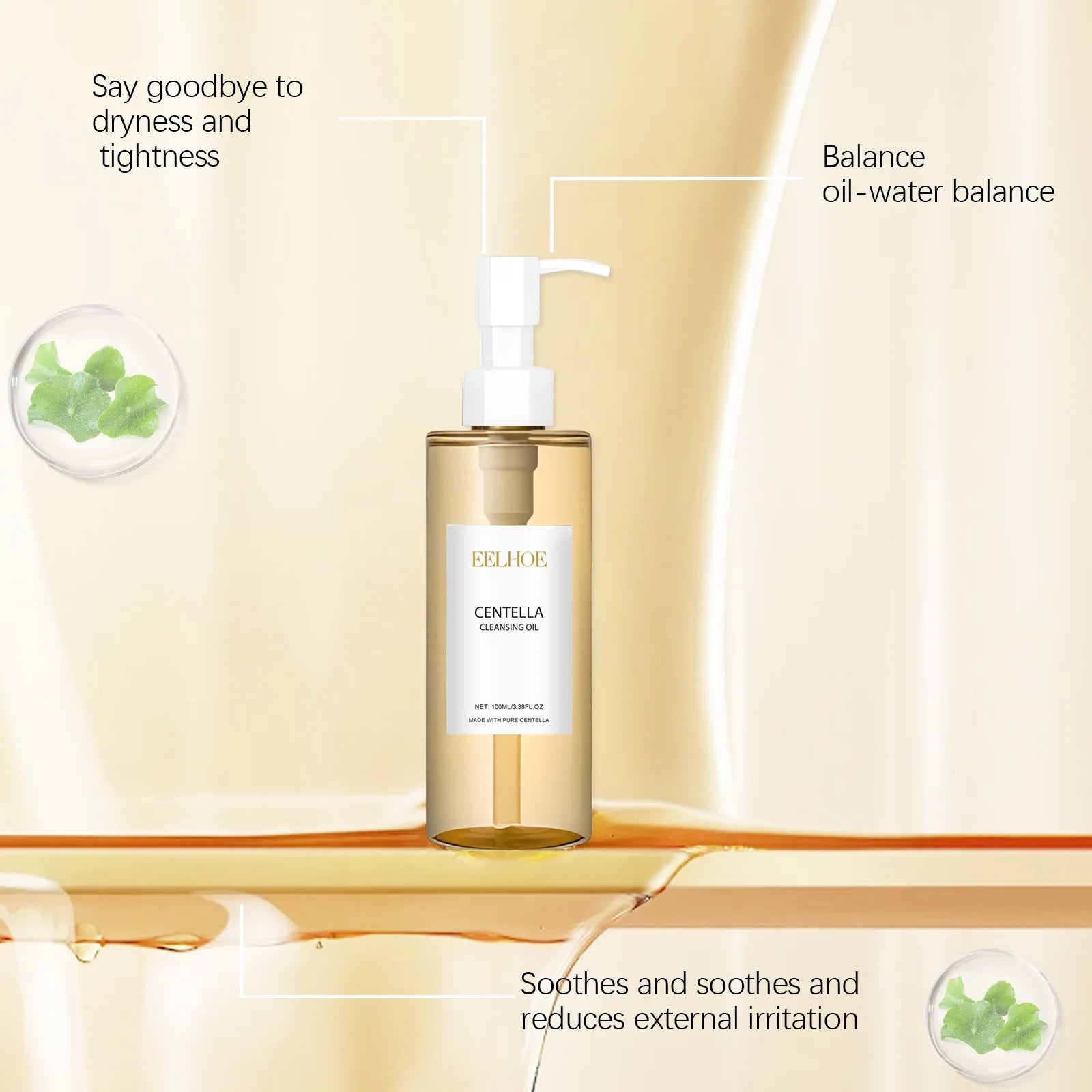 Centella Cleansing Oil Facial Makeup Remover Clean Nose Pores Rejuvenation Face Repair Skin Smooth Hydrating Face Centella Serum