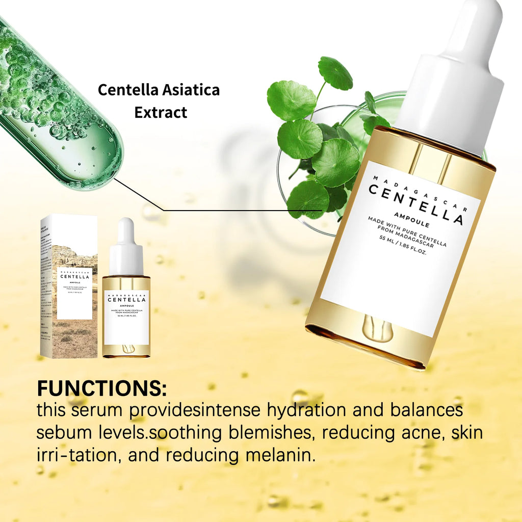Sensitive Skin Comfort Serum 55ml - Madagascar Centella Formula Calms, Soothes & Deeply Moisturizes for Daily Skin Care Support.