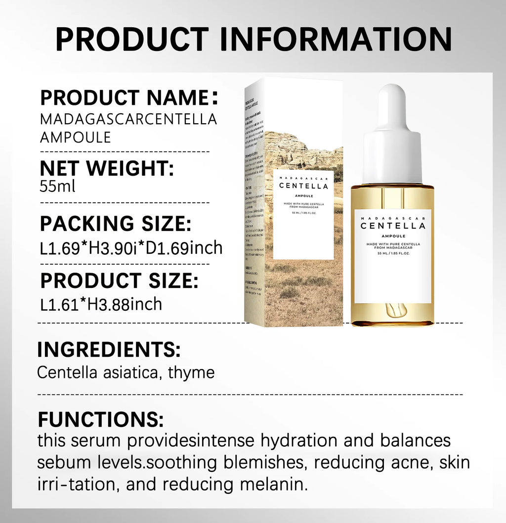 Sensitive Skin Comfort Serum 55ml - Madagascar Centella Formula Calms, Soothes & Deeply Moisturizes for Daily Skin Care Support.